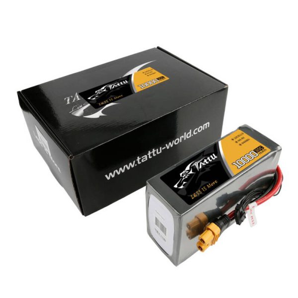Tattu 10000mAh 44.4V 30C 12S1P Lipo Battery Pack with AS150U Plug - Image 6