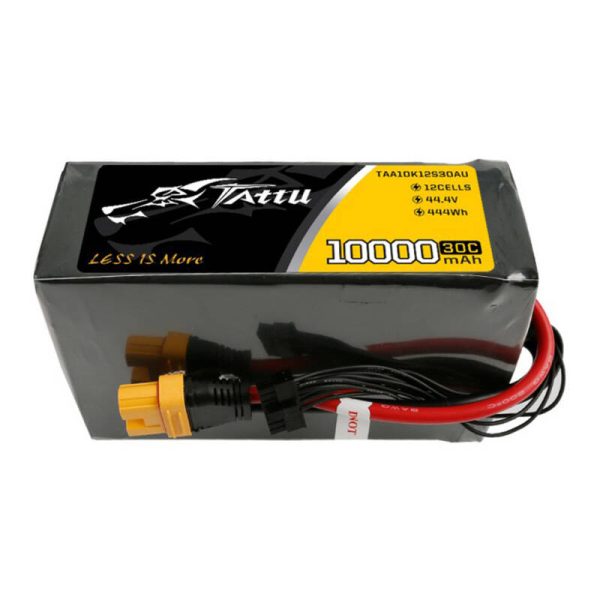 Tattu 10000mAh 44.4V 30C 12S1P Lipo Battery Pack with AS150U Plug - Image 3