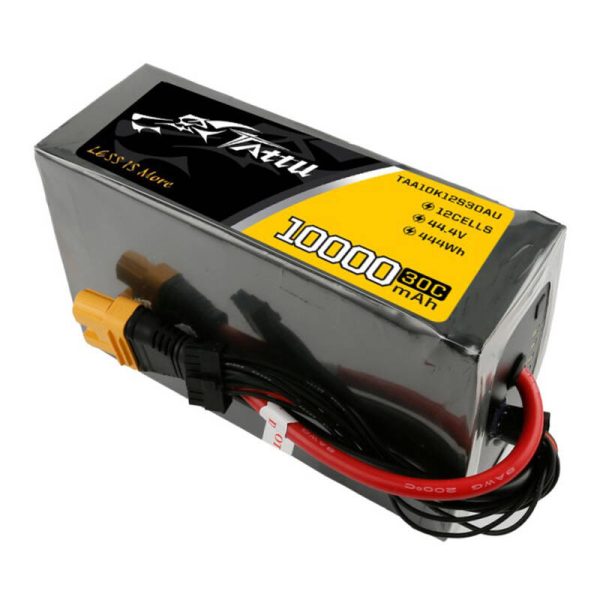 Tattu 10000mAh 44.4V 30C 12S1P Lipo Battery Pack with AS150U Plug - Image 2