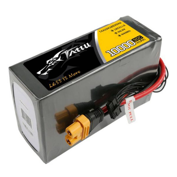 Tattu 10000mAh 44.4V 30C 12S1P Lipo Battery Pack with AS150U Plug - Image 5