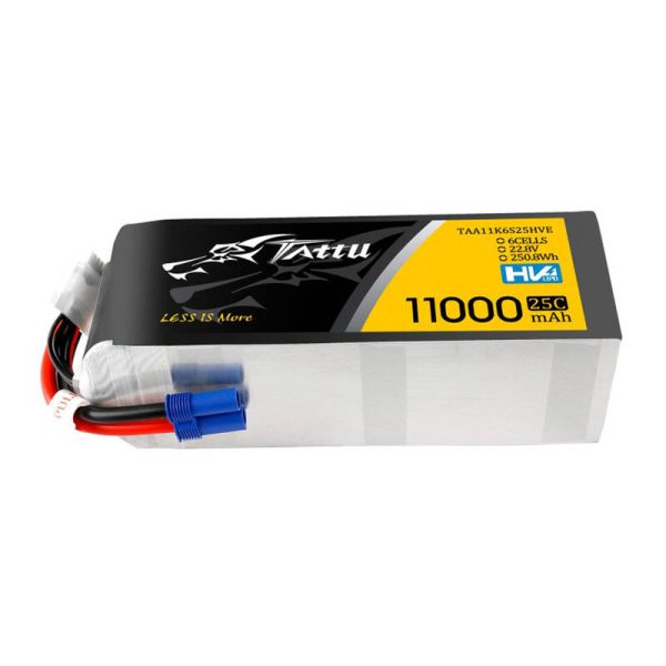 Tattu 11000MAH 22.8V HV 25C 6S1P Lipo Battery Pack with EC5 Plug - Image 2