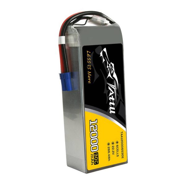 Tattu 12000mAh 22.2V 30C 6S1P UAV Lipo Battery Pack with EC5 plug - Image 3