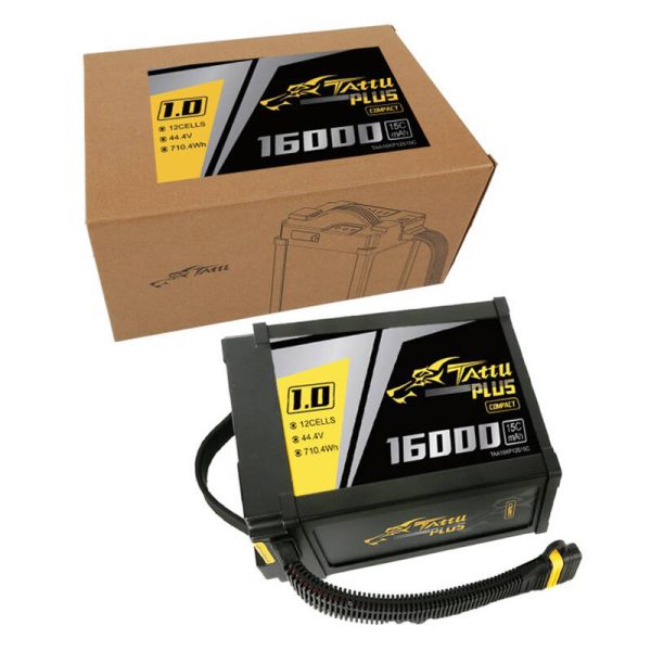 Tattu Plus 1.0 Compact version 16000mAh 12S 15C 44.4V Lipo battery pack with AS150U Plug - Image 4
