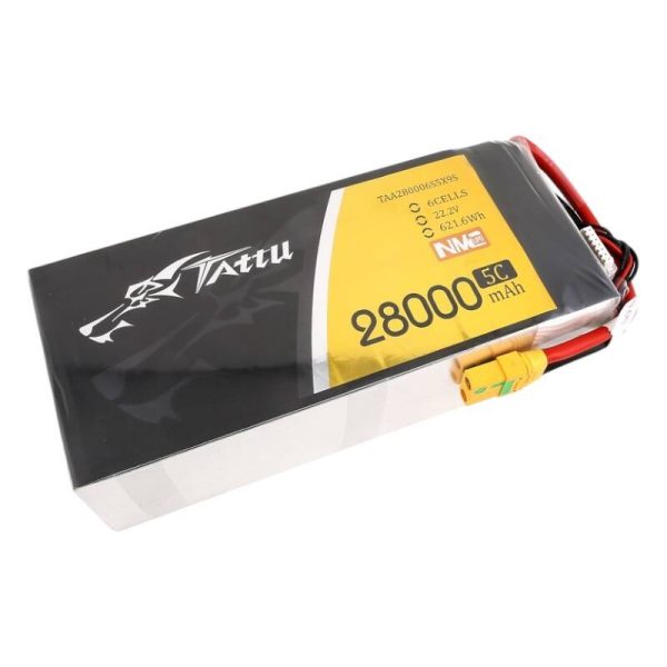 Tattu NMC 28000mAh 22.2V 5C 6S1P Lipo Battery Pack with XT90-S plug - Image 2