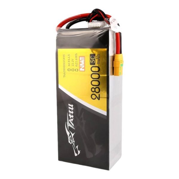 Tattu NMC 28000mAh 22.2V 5C 6S1P Lipo Battery Pack with XT90-S plug - Image 4