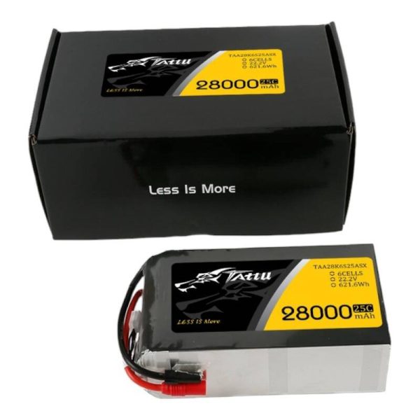 Tattu 28000mAh 22.2V 25C 6S1P Lipo Battery Pack with AS150+XT150 - Image 5