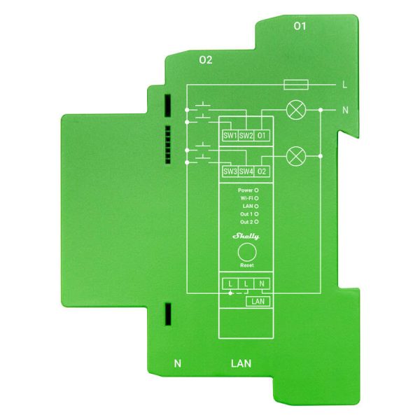DIN Rail Smart Switch Shelly Pro Dimmer , 2 channels - Image 2