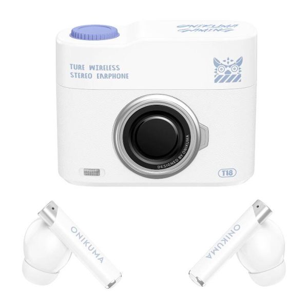 ONIKUMA T18 Bluetooth In-Ear Earphones White - Image 2