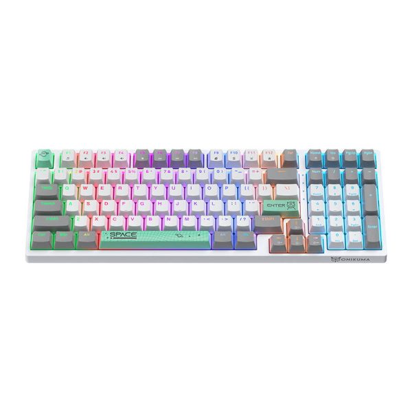 ONIKUMA G38 98 Keys USB Wired Mechanical Keyboard White - Image 3