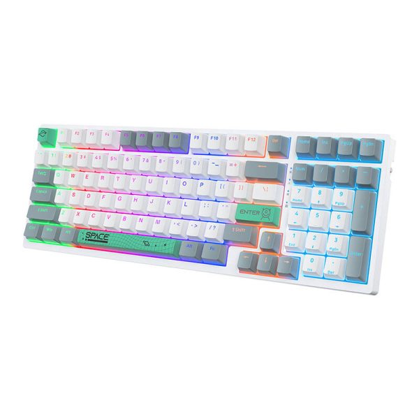 ONIKUMA G38 98 Keys USB Wired Mechanical Keyboard White - Image 5
