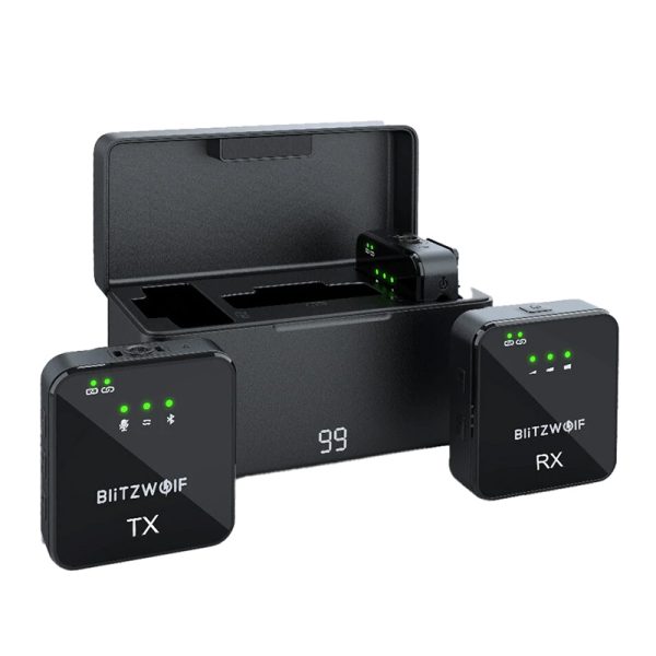 Wireless Microphone BlitzWolf, BW-SX63, 1000mAh (black) - Image 2