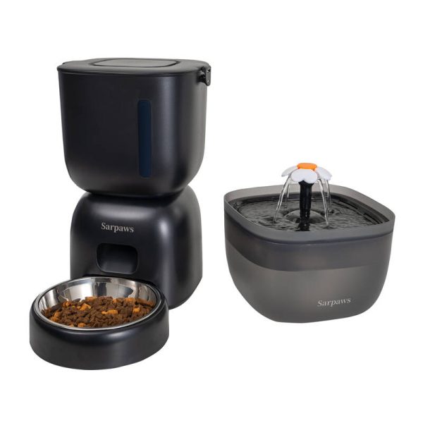 3L Automatic pet feeder+2L pet water fountain Petwant FW1-L(BAS) - Image 2