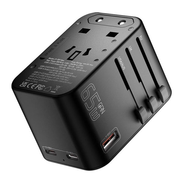 Travel wall charger, Essager, ECT65-LT01-Z, 65W (black) - Image 3