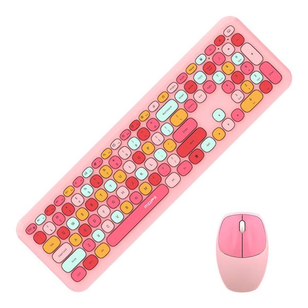 MOFII Wireless Keyboard+Mouse 666 Pink — изображение 2