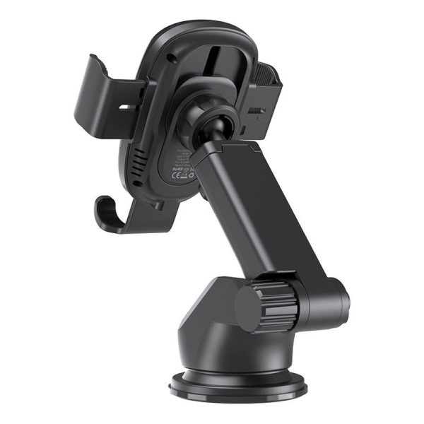 Gravity car holder with charger Choetech T203-F, 15W (black) - Image 2