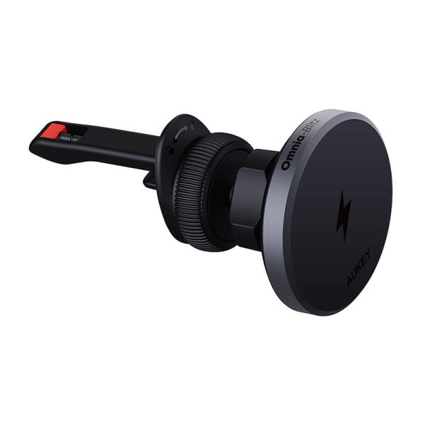 Car Phone Holder Aukey HD-MC13, with charger 15W Qi2 (black) - Image 3