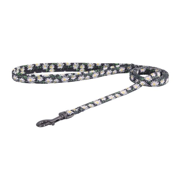 Dog set Dogness harness and leash (Daisy Black) - Image 3