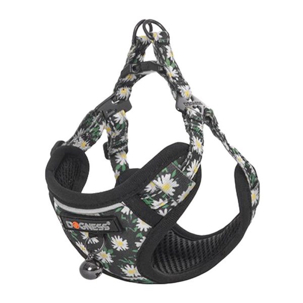 Cat set Dogness harness and leash (Daisy Black) - Image 2