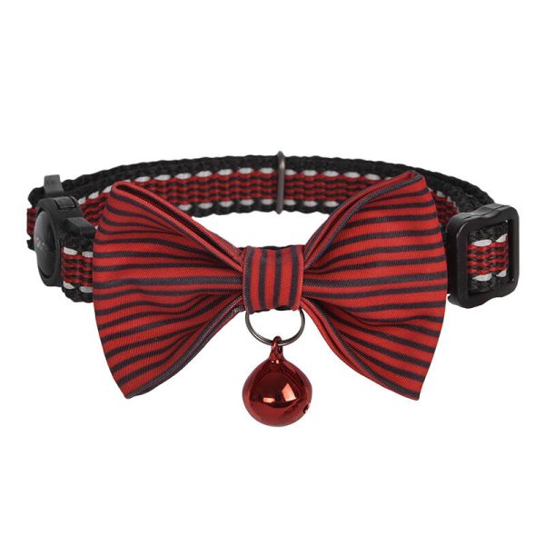 Collar set Dogness for cats 2 pcs (Daisy Black/Waterproof Red) - Image 3