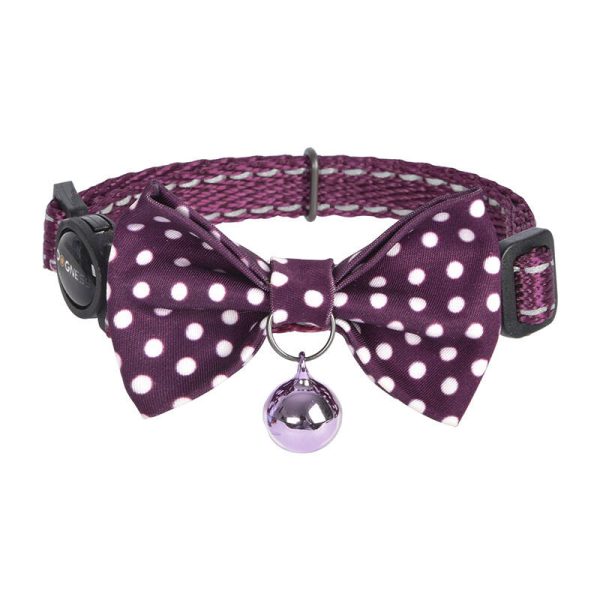 Collar set Dogness for cats 2 pcs (Calamus Purple/Polka Dot Purple) - Image 3