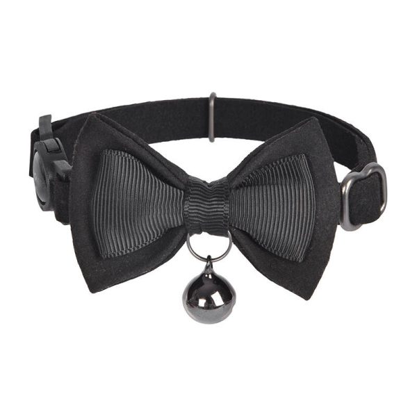 Collar set Dogness for cats 2 pcs (Genuine Leather Red/Fiber Black) - Image 3