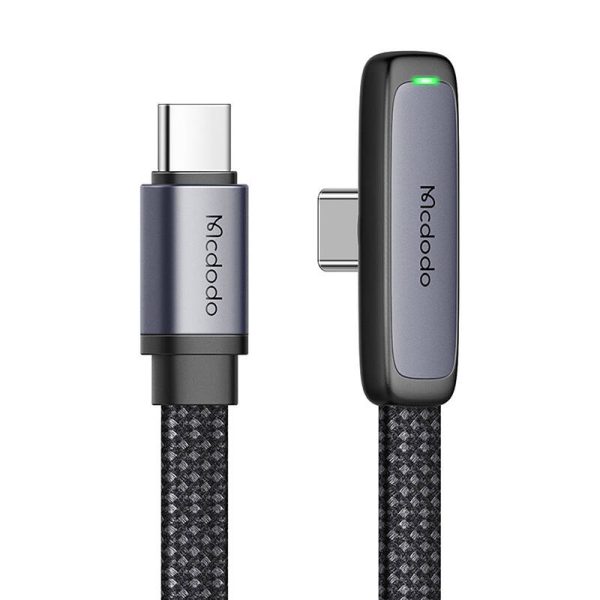 90 degree cable USB-C to USB-C Mcdodo CA-3360, 65W, 1.2m (black) - Image 2