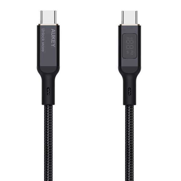 USB-C to USB-C Cable Aukey CB-MCC101, 100W, 1m (black) - Image 2