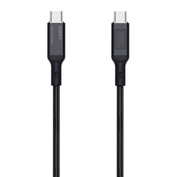 USB-C to USB-C Cable Aukey CB-MCC102, 100W, 1.8m (black) - Image 2