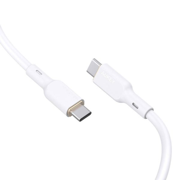 USB-C to USB-C Cable Aukey CB-SCC102, 100W, 1.8m (white) - Image 2