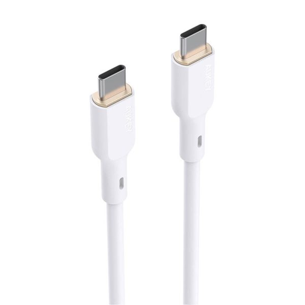 USB-C to USB-C Cable Aukey CB-SCC102, 100W, 1.8m (white) - Image 3
