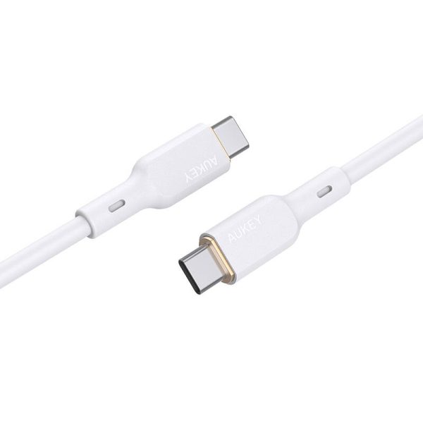 USB-C to USB-C Cable Aukey CB-SCC102, 100W, 1.8m (white) - Image 5