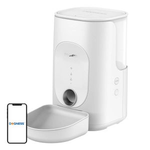 Automatic pet feeder Dogness F16 4L with melanine bowl (white)