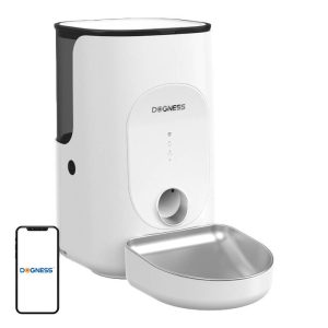 Automatic pet feeder Dogness F16 4L with stainless steel bowl (white)