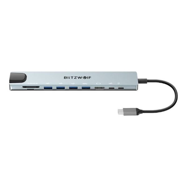 Docking Station Blitzwolf BW-TH5 10in1 USB-C (silver) - Image 2