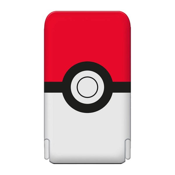 Magnetic powerbank OTL 5000 mAh, USB-C 15W, Pokemon Pokeball with stand (red-white) - Image 2