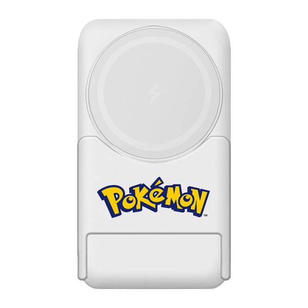 Magnetic powerbank OTL 5000 mAh, USB-C 15W, Pokemon Pokeball with stand (red-white) - Image 3