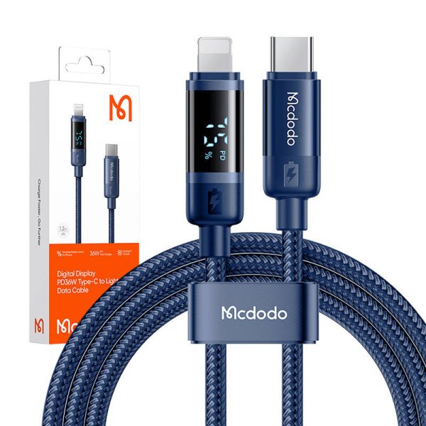 Mcdodo CA-5211 USB-C to Lightning cable, 36W, 1.2m (blue) - Image 2