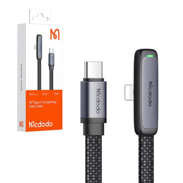 USB-C to lightning angle cable Mcdodo CA-3351,1.8m (black) - Image 4