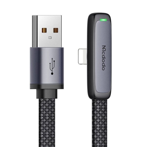 Mcdodo CA-2790 USB to lightning angle cable, 1.2m (black) - Image 2