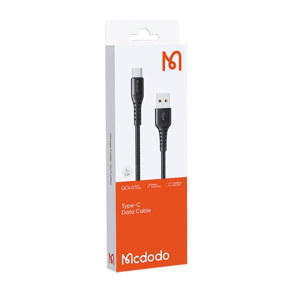 Mcdodo CA-2273 USB-A to USB-C cable, 60W, 3m (black) - Image 2
