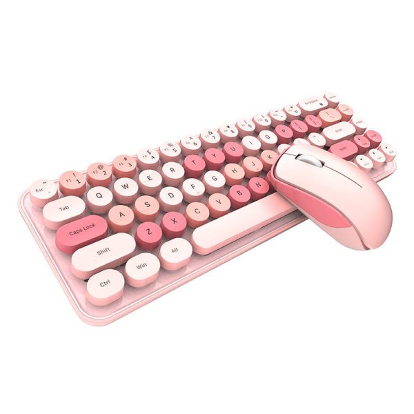 MOFII Wireless Keyboard+Mouse iBean Pro New 2.4G (Pink) - Image 3