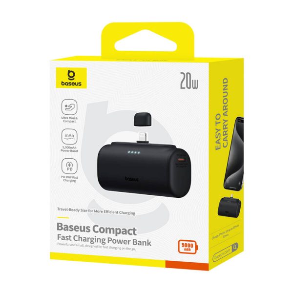 Powerbank OS-Baseus Compact IP 5000mAh 20W (black) — изображение 5