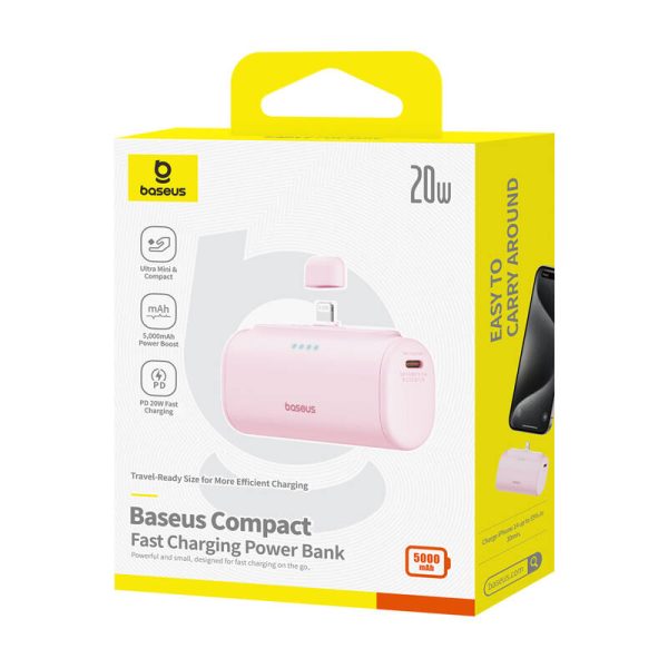 Powerbank OS-Baseus Compact IP 5000mAh 20W (pink) - Image 4