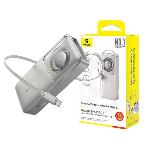Powerbank Baseus OS Free2Pull 10000mAh 30W +cable (grey) - Image 5