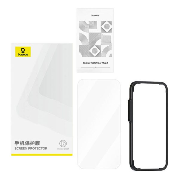 Baseus privacy tempered glass Superior HD for iP 11Pro/X/XS +cleaning kit and EasyStick - Image 2