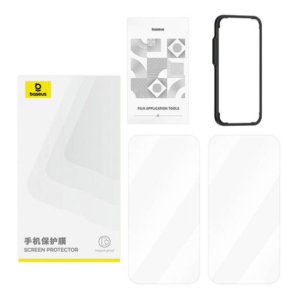 Baseus privacy tempered glass Superior HD for iP 11Pro/X/XS +2xcleaning kit and EasyStick - Image 2