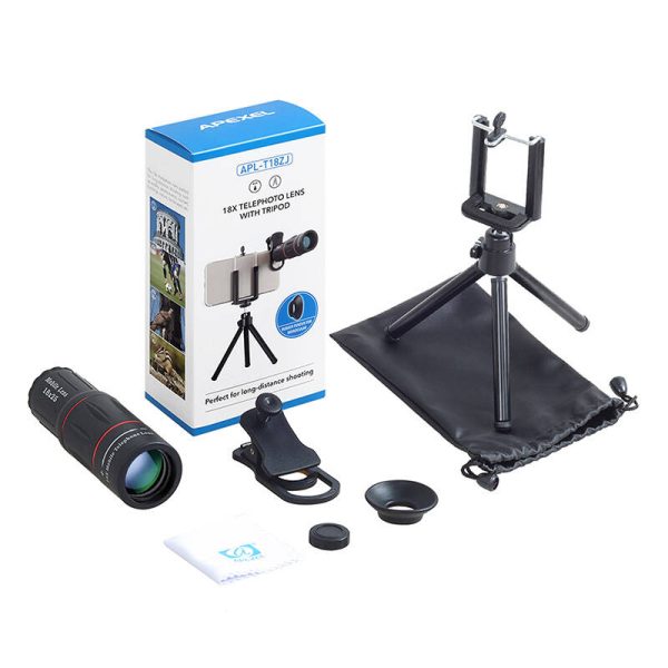 APEXEL APL-T18ZJ 18X camera lens with tripod (black) - Image 5