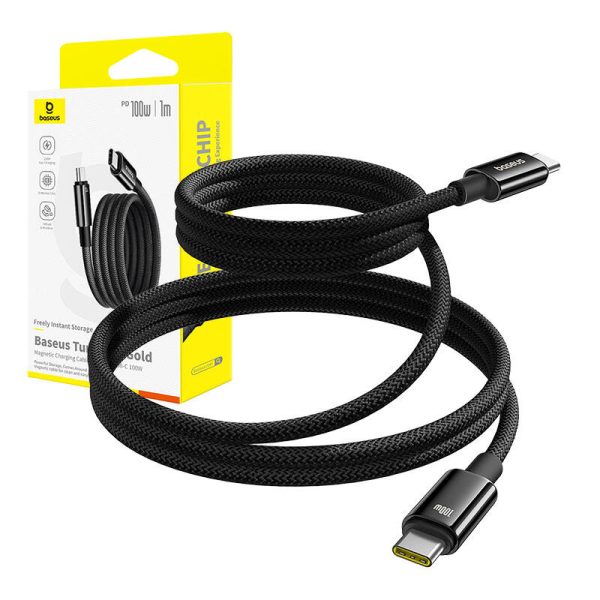 Baseus Tungsten Gold Charging Cable USB-C to USB-C 100W 1m (black) - Image 5