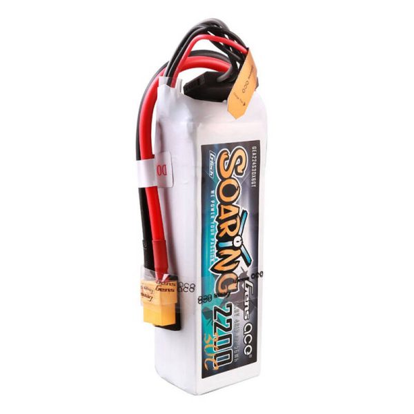 Gens ace G-Tech Soaring 2200mAh 14.8V 30C 4S1P Lipo Battery Pack with XT60 plug - Image 2