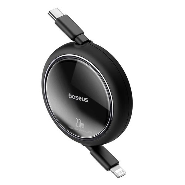USB Cable Baseus Free2Pull USB-C to iP 20W 1m (black) - Image 2